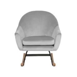 Beliani Schommelstoel OXIE - Grijs Fluweel 7 Beliani Schommelstoel OXIE - Grijs Fluweel -Tuinmeubelen 9aa7ce616c14451e9740acd7b63a6928