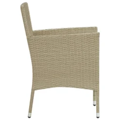 VidaXL Tuinstoelen 2 St Poly Rattan Beige -Tuinmeubelen a4f2c783ad764210a205401f2114c1a8