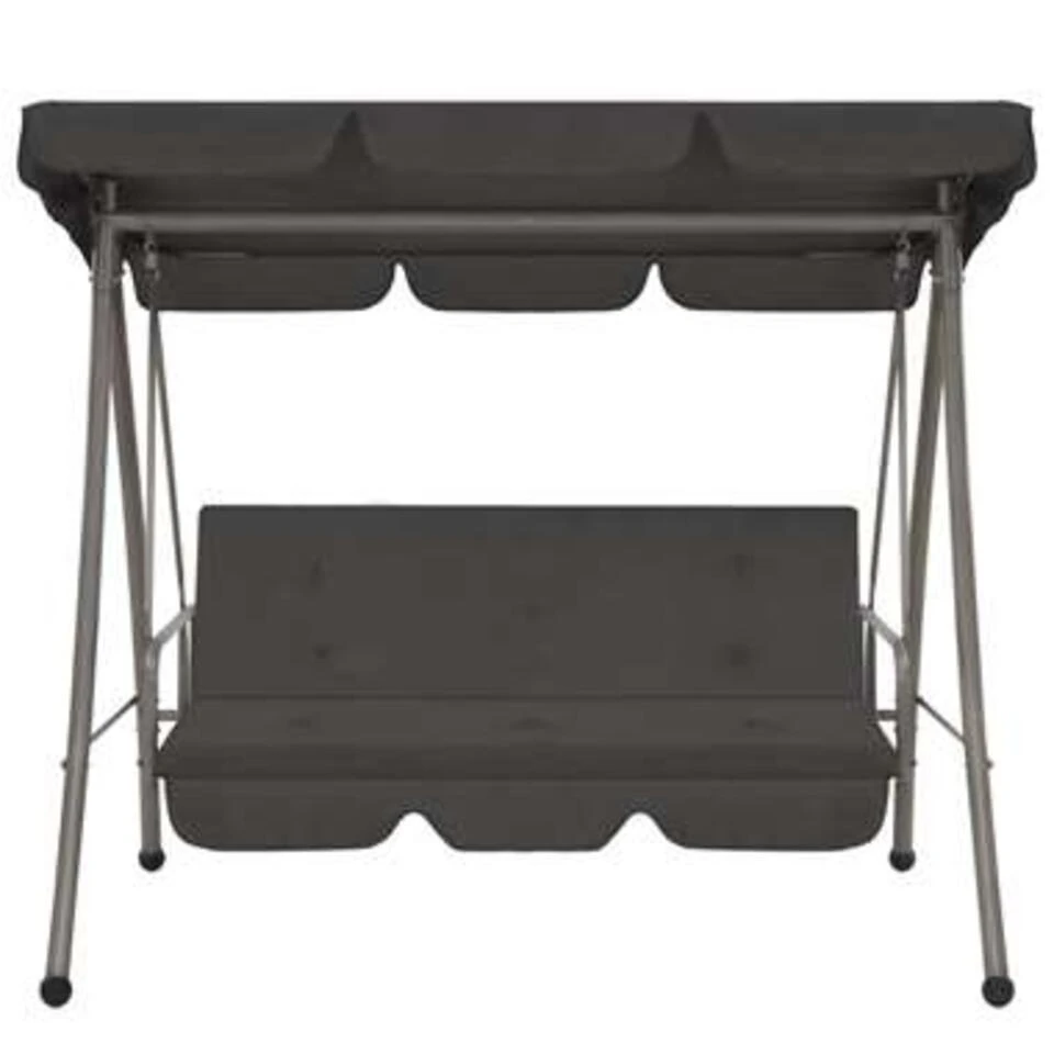 VidaXL Schommelbank Voor Buiten Met Dak 192x118x175 Cm Staal Antraciet 2 VidaXL Schommelbank Voor Buiten Met Dak 192x118x175 Cm Staal Antraciet - Afbeelding 2