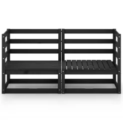 VidaXL Tuinbank 2-zits Massief Grenenhout Zwart -Tuinmeubelen ae31b37973bd4edd9e069311e837fc1c