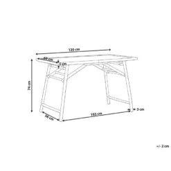 Beliani Inklapbare Tafel MOLISE - Lichte Houtkleur Bamboehout -Tuinmeubelen afbd115325624cc2927caa47af10444e