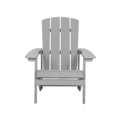 Beliani Tuinstoel ADIRONDACK - Grijs Kunsthout -Tuinmeubelen b2514739c4ed42d480c75ece9ee47dd3