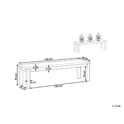 Beliani Tuinbank OSTUNI - Grijs Vezelcement -Tuinmeubelen bb46bcbc6f404ba7a862ee7fb9b3f0a8