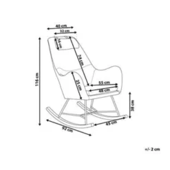 Beliani Schommelstoel ARRIE - Beige Polyester -Tuinmeubelen c11c696c40444d45abd9aafae8c199ef