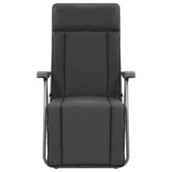 VidaXL Tuinstoelen Met Kussen Inklapbaar 2 St Grijs -Tuinmeubelen d7b8ff4d2de8420b8d5a74b7b8ff802c