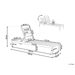 Beliani Tuinligstoel NARDO - Lichte Houtkleur Kunsthout, Aluminium -Tuinmeubelen e0251d0448f9435b9a1d81206cd09e7b