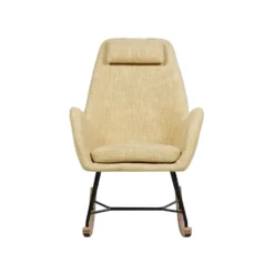 Beliani Schommelstoel ARRIE - Geel Polyester 7 Beliani Schommelstoel ARRIE - Geel Polyester -Tuinmeubelen e74ed666beaf475a822ba7d4744b25e3