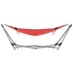 VidaXL Hangmat Met Inklapbare Standaard Rood -Tuinmeubelen ed99d698b5c04a6d8af6aae17bd7cef5