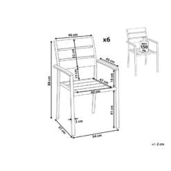 Beliani Tuinstoel VERNIO - Lichte Houtkleur Kunsthout -Tuinmeubelen fe8f5d6d105948c0aa71b764c91fed80